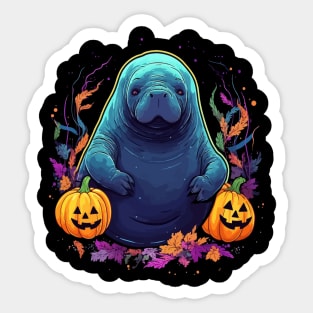 Manatee Halloween Sticker